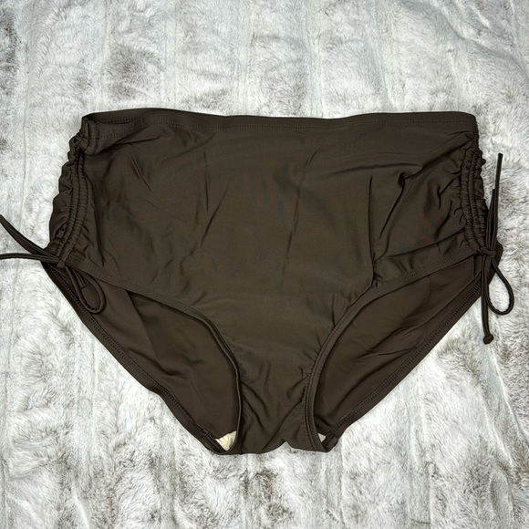 Brown tummy control swim bottoms size 20w - Picture 1 of 9